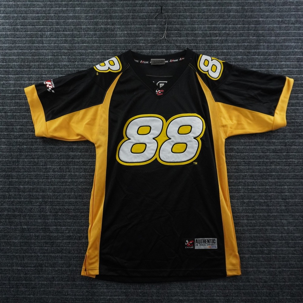 Chase Authentics Racing Jersey Mens Small Black Yellow Dale Jarrett 88 Vintage